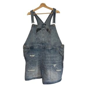 GAP Denim Overall Shorts Star Bandana